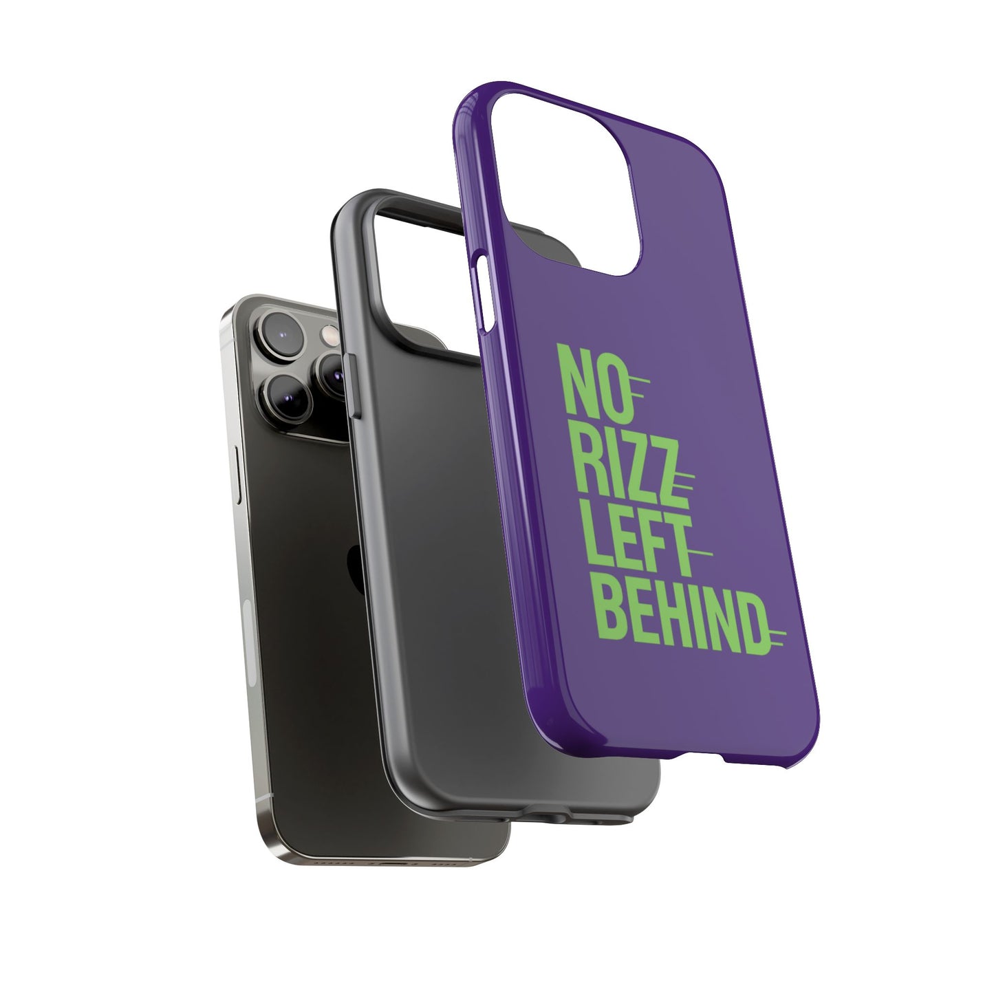 tough phone case - no rizz left behind - durable, stylish protection for active lifestyles - impact-resistant, dual layer, shock-absorbing tpu - perfect gift for tech lovers