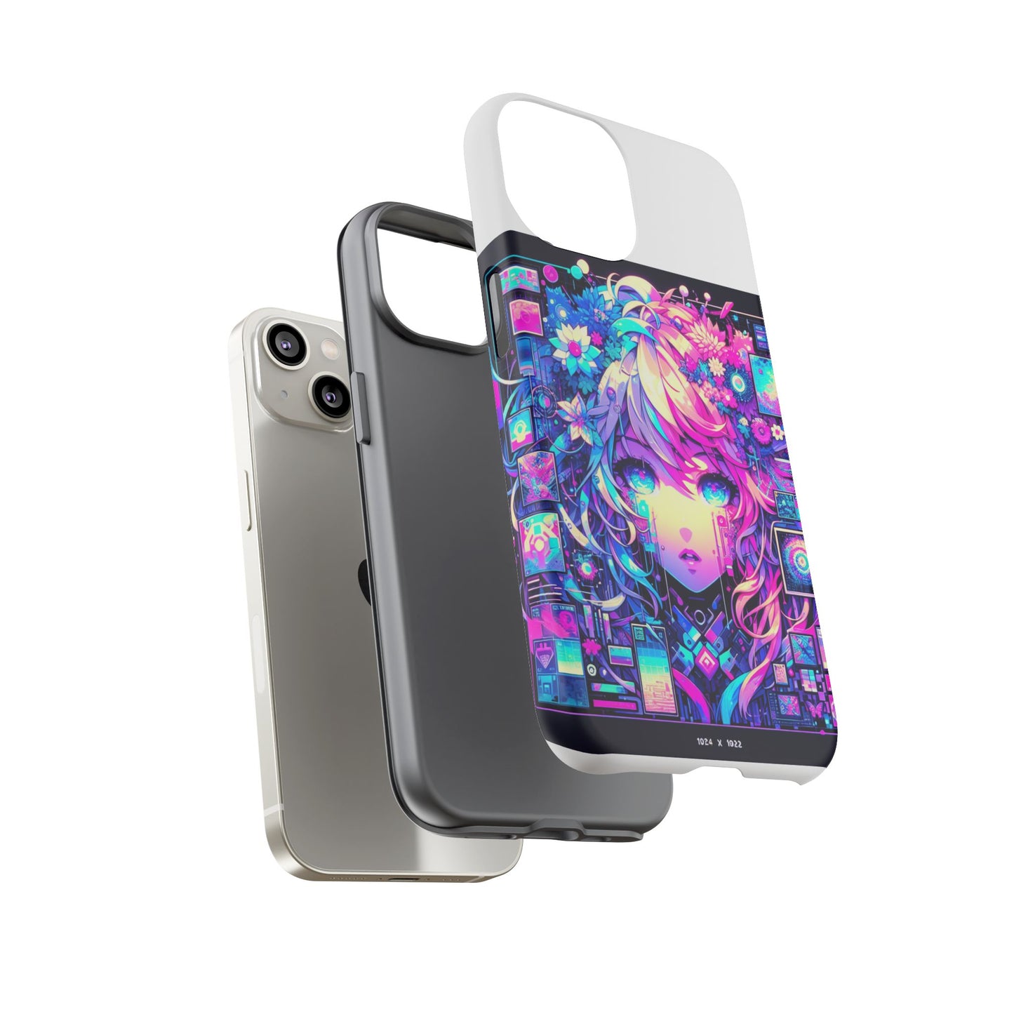 ai generated still slays protective phone case for anime lovers, vibrant 3d wrap design, durable shock absorption, uv protected, glossy or matte finish