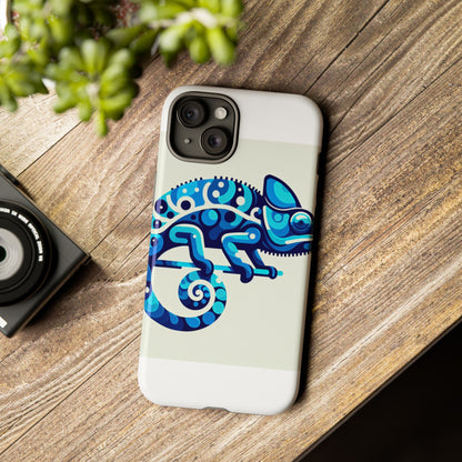 Vibrant 3D Chameleon Phone Case for Stylish Protection with Unique Blue Animal Design Compatible with iPhone 13, 14, 15 & 16 – All Models Including Pro, Pro Max & Plus