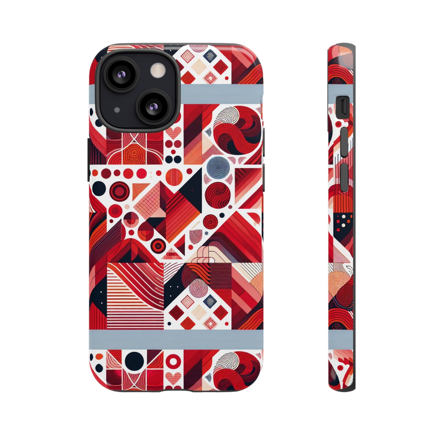 pattern image 8 vibrant shockproof phone case for kids and teens with abstract geometric design compatible with iphone 13, 14, 15 & 16 – all models including pro, pro max & plus