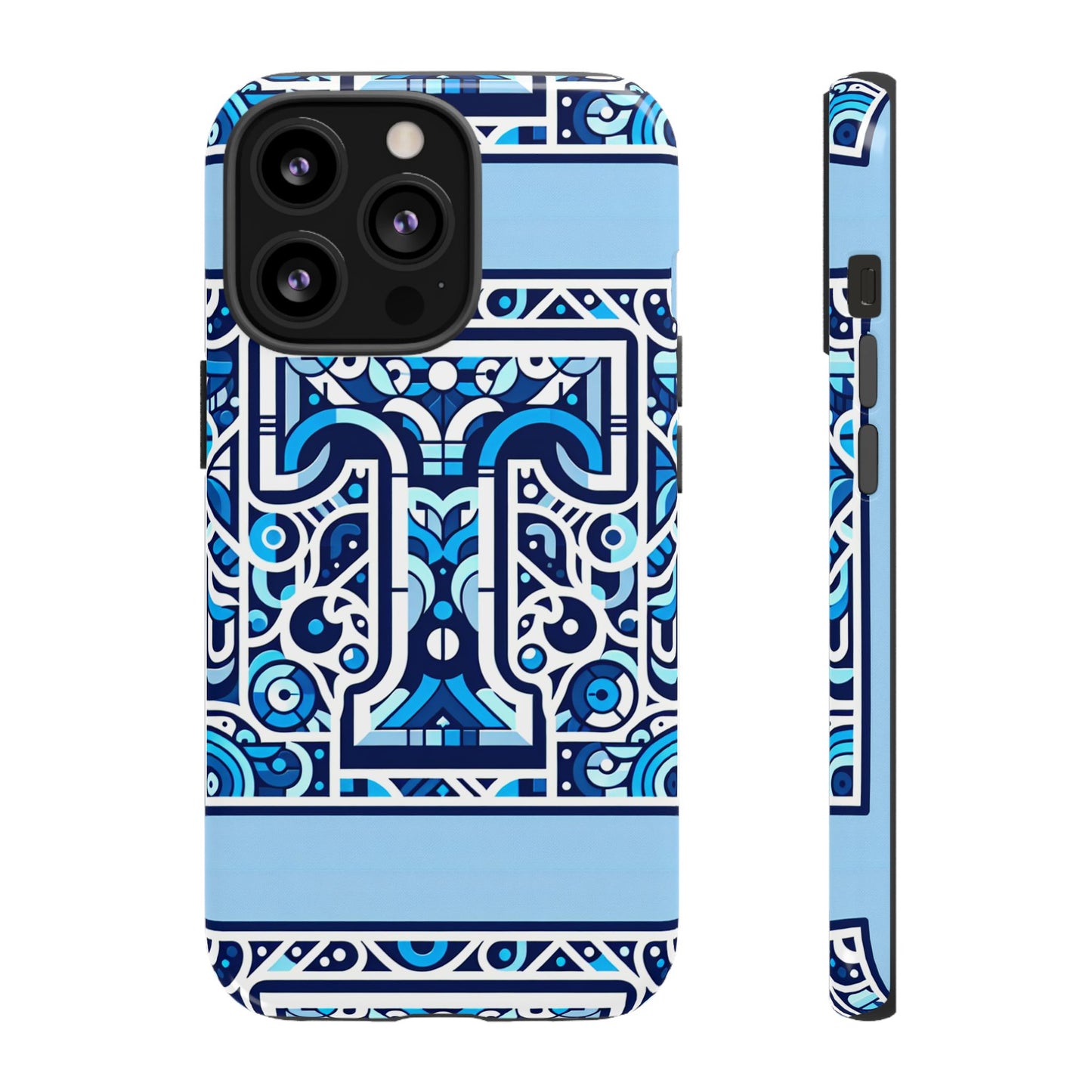 blue alphabet t phone case with 3d wrap shock absorption and uv protection for kids and teens