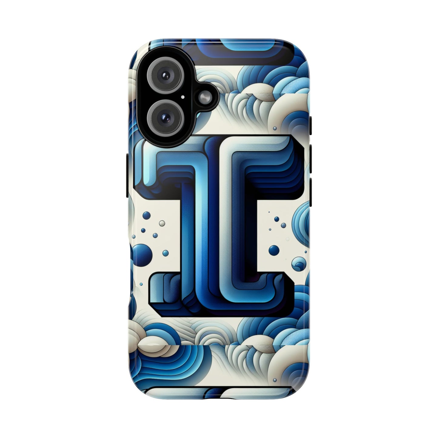 blue alphabet t phone case with 3d wrap design for kids and teens shockproof tpu cover with vivid colours and anime-inspired graphics