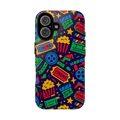 Vibrant Multicolour Cinema-Themed 3D Wrap Protective Phone Case for Self-Expression Stylish Protection Compatible with iPhone 13, 14, 15 & 16 – all models including Pro, Pro Max & Plus