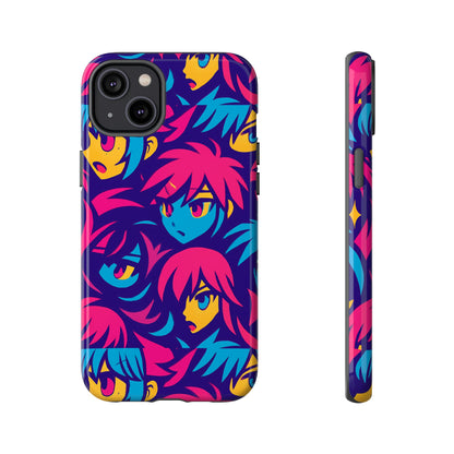 Vibrant 3D Anime Phone Case with Retro Design for Stylish Protection – Unique Accessory for Self-Expression Compatible with iPhone 13, 14, 15 & 16 – all models including Pro, Pro Max & Plus