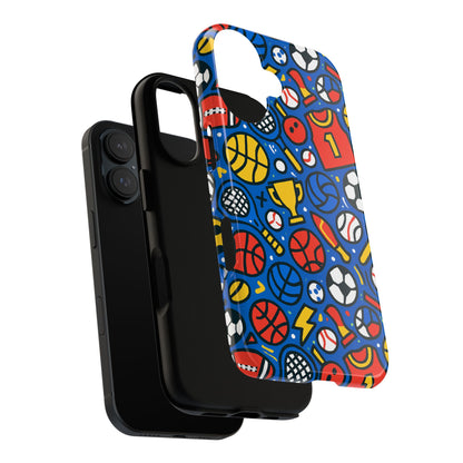 Vibrant Sports-Themed Protective Phone Case with 3D Design for Unique Style – Compatible with iPhone 13, 14, 15 & 16 – All Models Including Pro, Pro Max & Plus