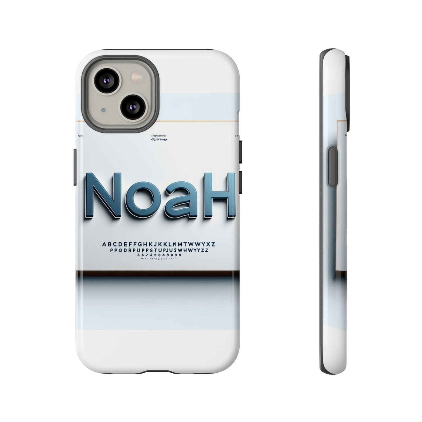 stylish 3d text phone case with modern design in blue – trendy protection for individuals – compatible with iphone 13, 14, 15 & 16 – all models including pro, pro max & plus