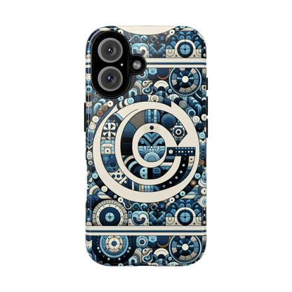 Blue Letter Alphabet C Phone Case for Smartphone Protection Shock Absorption Durable Silicone Cover with 3D Wrap Design