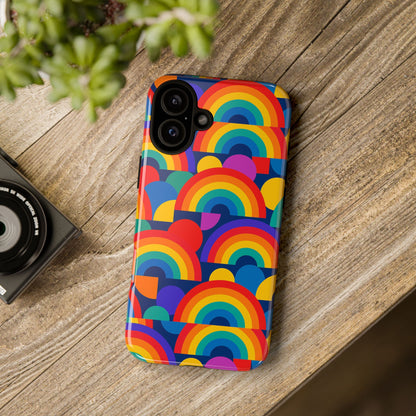 Multicolour Rainbow Design Protective Phone Case – Stylish 3D Wrap Finish for Unique Expression – Compatible with iPhone 13, 14, 15 & 16 – All Models Including Pro, Pro Max & Plus
