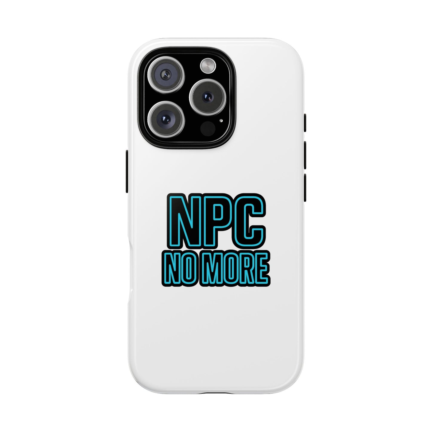 tough cases - npc no more phone case for gamers & meme lovers - stylish protective cover for trendsetters, shock-absorbing design, ideal gift for tech enthusiasts