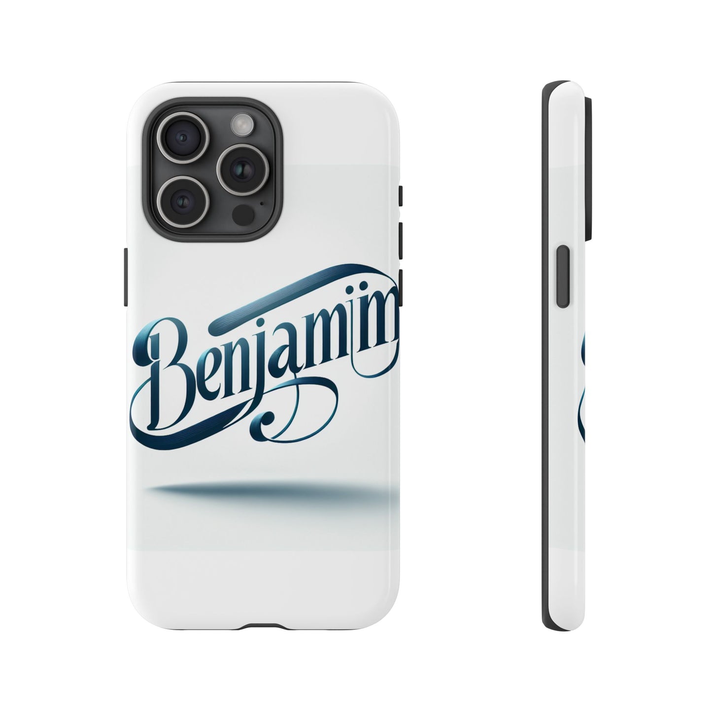vibrant 3d typography protective phone case in blue – stylish protection for smartphones compatible with iphone 13, 14, 15 & 16 – all models including pro, pro max & plus