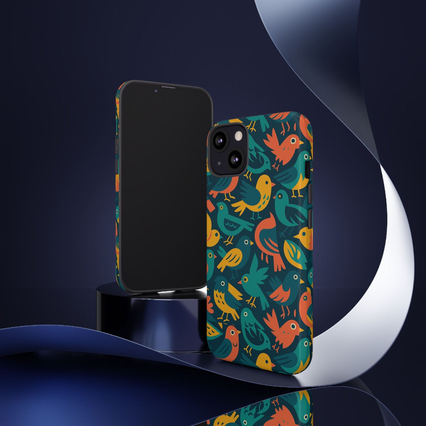 multicolour bird pattern 3d wrap protective phone case – vibrant accessory for self-expression compatible with iphone 13, 14, 15 & 16 – all models including pro, pro max & plus