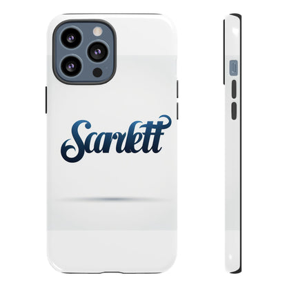 Vibrant 3D Wrap Protective Phone Case with Blue Script Design – Unique Fashion Accessory – Compatible with iPhone 13, 14, 15 & 16 – all models including Pro, Pro Max & Plus