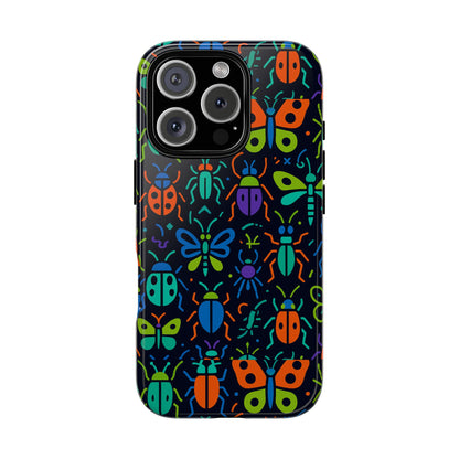 Vibrant 3D Insect Phone Case Colourful Stylish Protective Cover Unique Design for Men and Women Compatible with iPhone 13, 14, 15 & 16 – all models including Pro, Pro Max & Plus