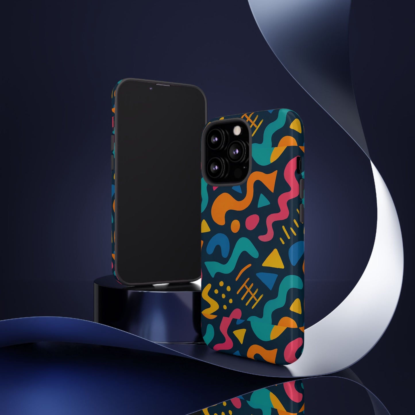vibrant abstract protective phone case with bold 3d design for unique expression and stylish protection compatible with iphone 13, 14, 15 & 16 – all models including pro, pro max & plus