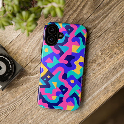 Vibrant Abstract Pattern Protective Phone Case Stylish Accessory for Unique Expression Compatible with iPhone 13, 14, 15 & 16 – All Models Including Pro, Pro Max & Plus