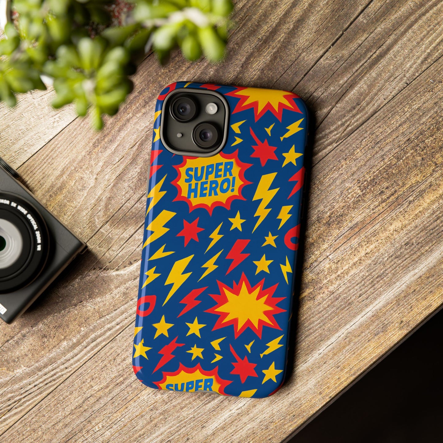 vibrant 3d superhero phone case – colourful retro design for kids and adults – stylish protection compatible with iphone 13, 14, 15 & 16 – all models including pro, pro max & plus