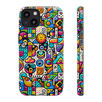 Pattern Image 9 Vibrant Shockproof Phone Case for Anime and Comic Fans with Bold Geometric Design, Durable Finish, and Impact Protection Compatibility with iPhone 13, 14, 15 & 16 – all models including Pro, Pro Max & Plus