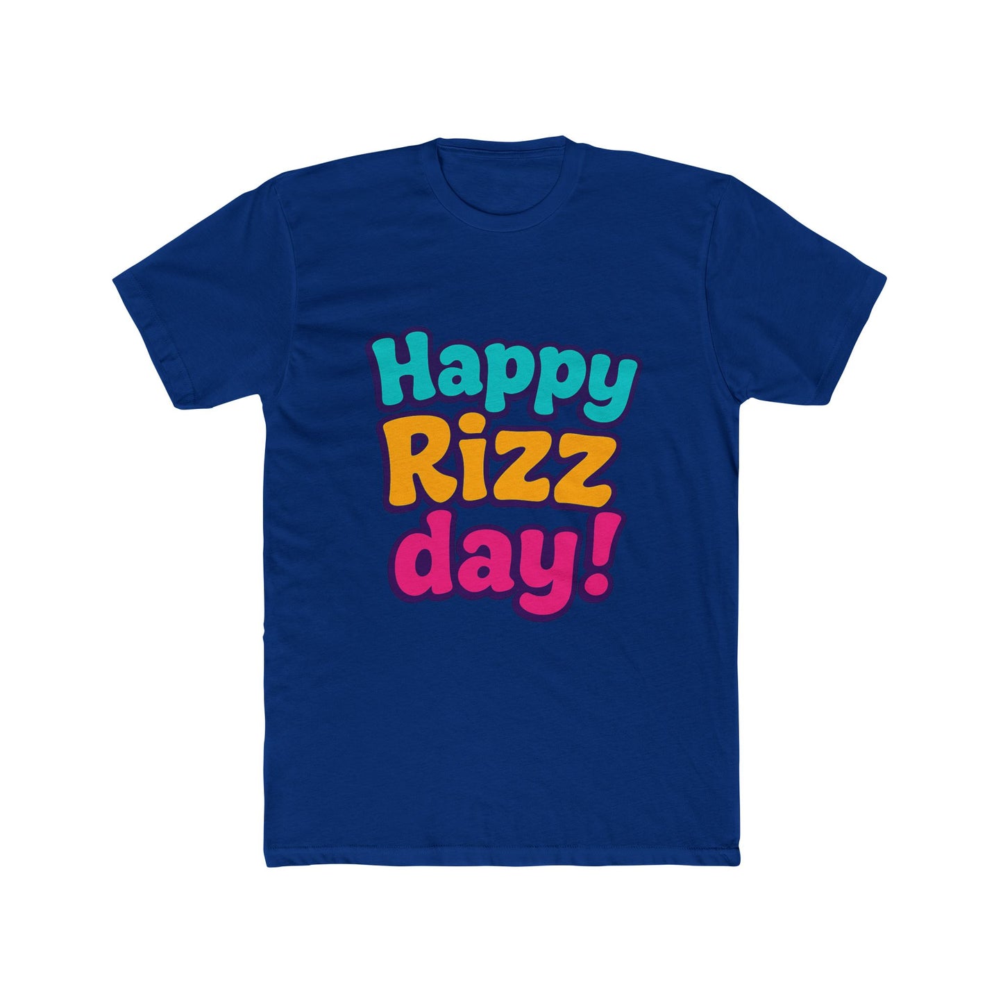 happy rizz day alphabet multicolor unisex t-shirt – vibrant graphic tee for everyday wear