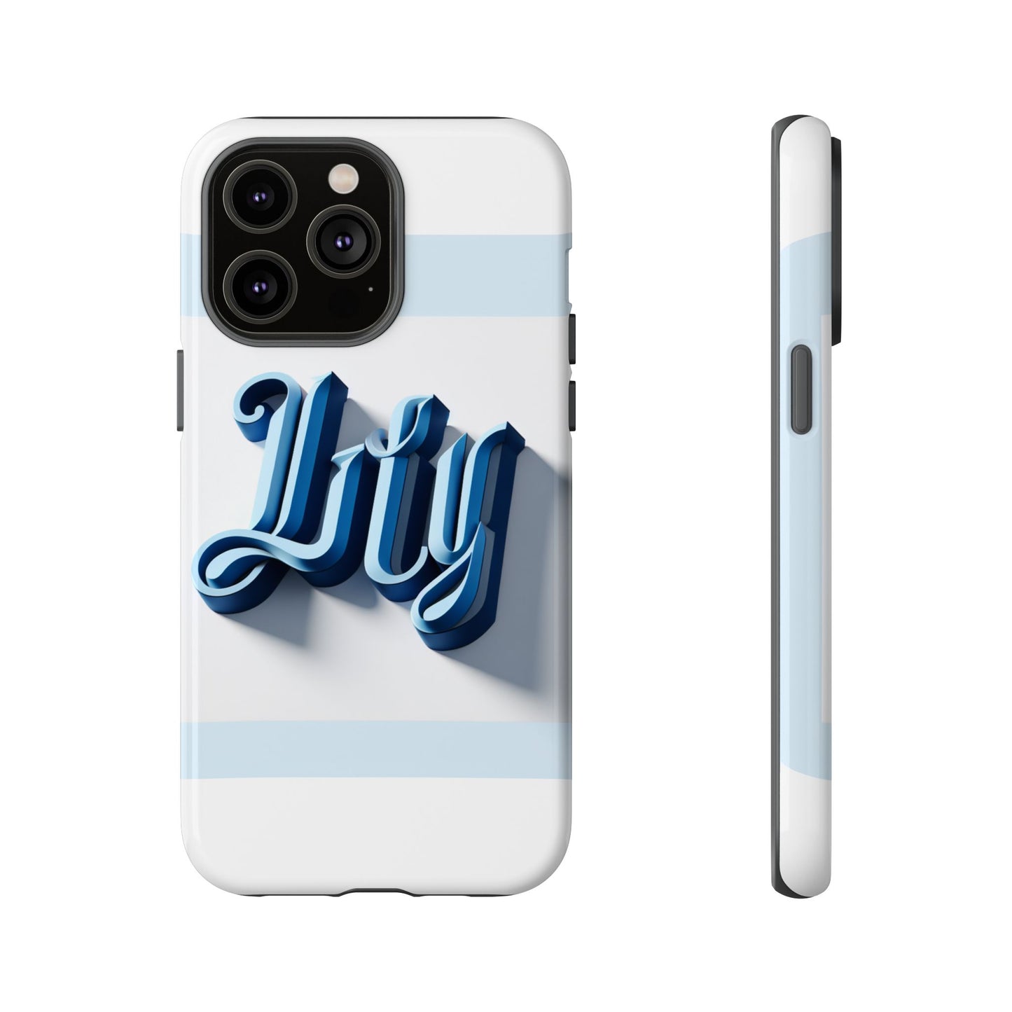vibrant 3d blue alphabet protective phone case stylish accessory for creative individuals compatible with iphone 13, 14, 15 & 16 – all models including pro, pro max & plus