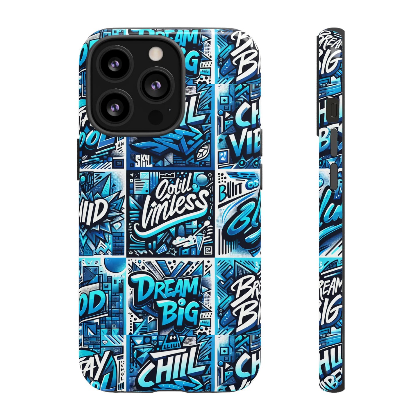 blue pattern image 27 phone case for mobile phones shockproof protective cover with 3d wrap design anime comic style for men women and teenagers