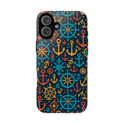 Vibrant Nautical Pattern Phone Case for Stylish Protection – Bold Accessory for iPhone 13, 14, 15 & 16 – All Models Including Pro, Pro Max & Plus