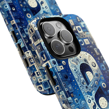 Blue Alphabet A Phone Case for Mobile Phones Durable Shockproof TPU Cover with 3D Wrap Design for Kids and Teens