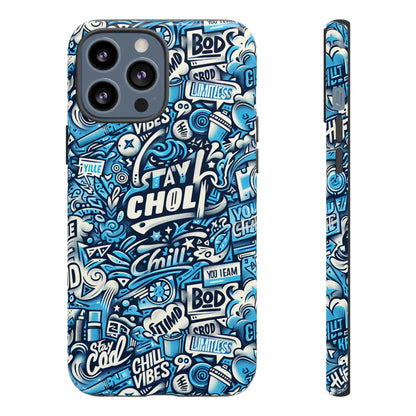Blue Pattern Image 19 Mobile Phone Case for Kids and Teens Shockproof Protective Cover with 3D Wrap Design and UV Protection