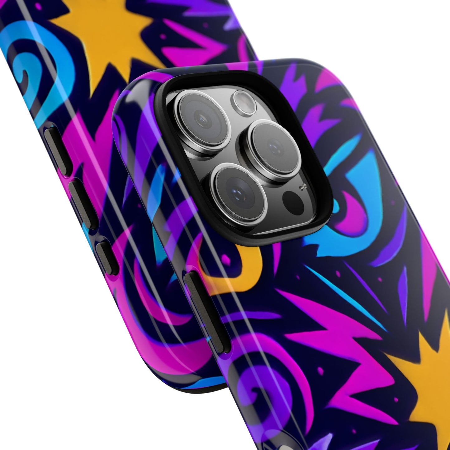 vibrant multicolour 3d wrap phone case for stylish protection and unique expression – compatible with iphone 13, 14, 15 & 16 – all models including pro, pro max & plus