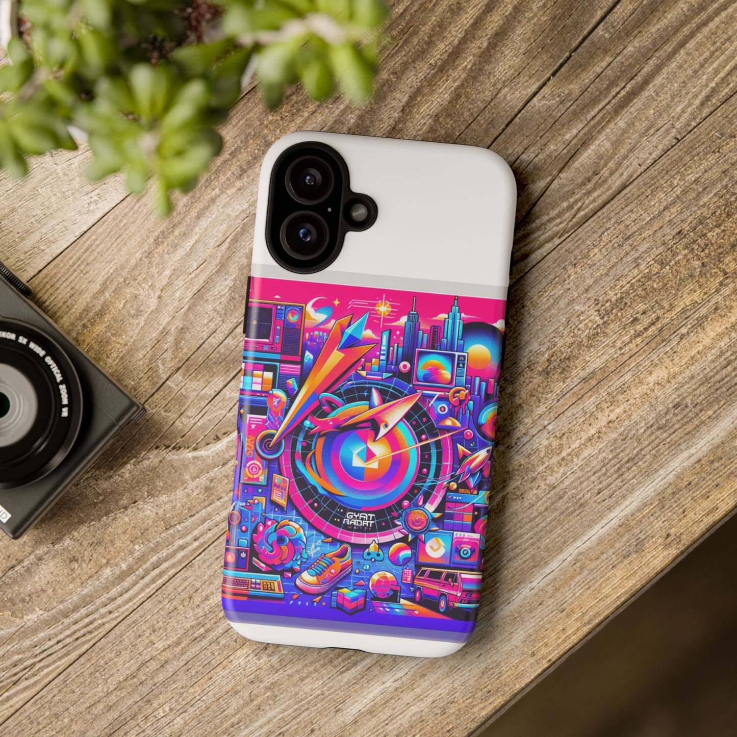 gyatt radar online 3d wrap protective phone case for smartphones, retro anime design, durable shock absorption, uv protected, glossy or matte finish