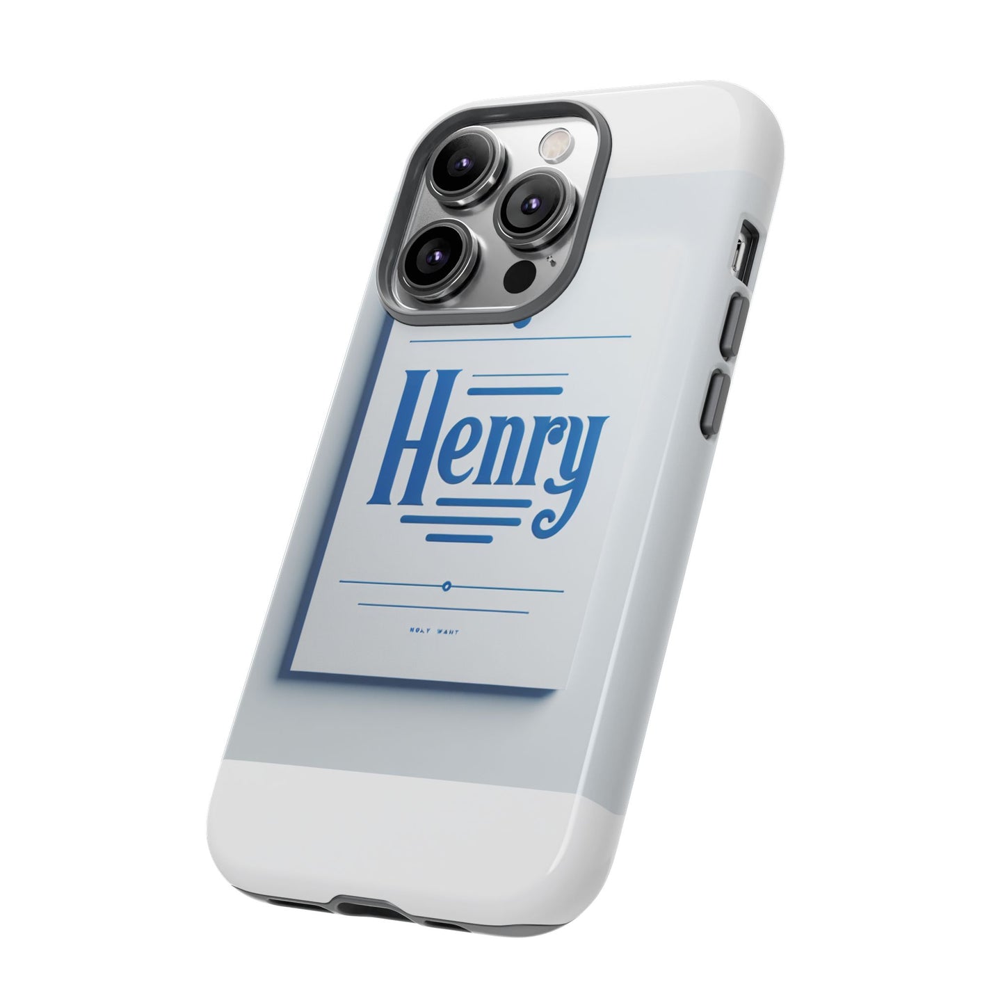 stylish blue typographic phone case for men and women, durable protection, unique design, compatible with iphone 13, 14, 15 & 16 – all models including pro, pro max & plus