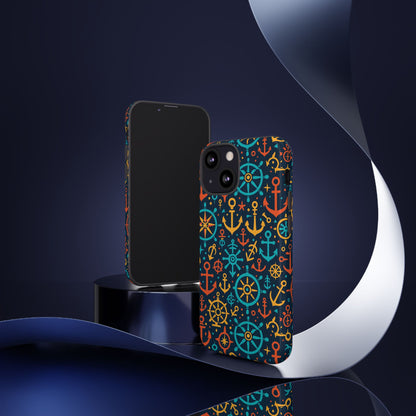 Vibrant Nautical Pattern Phone Case for Stylish Protection – Bold Accessory for iPhone 13, 14, 15 & 16 – All Models Including Pro, Pro Max & Plus