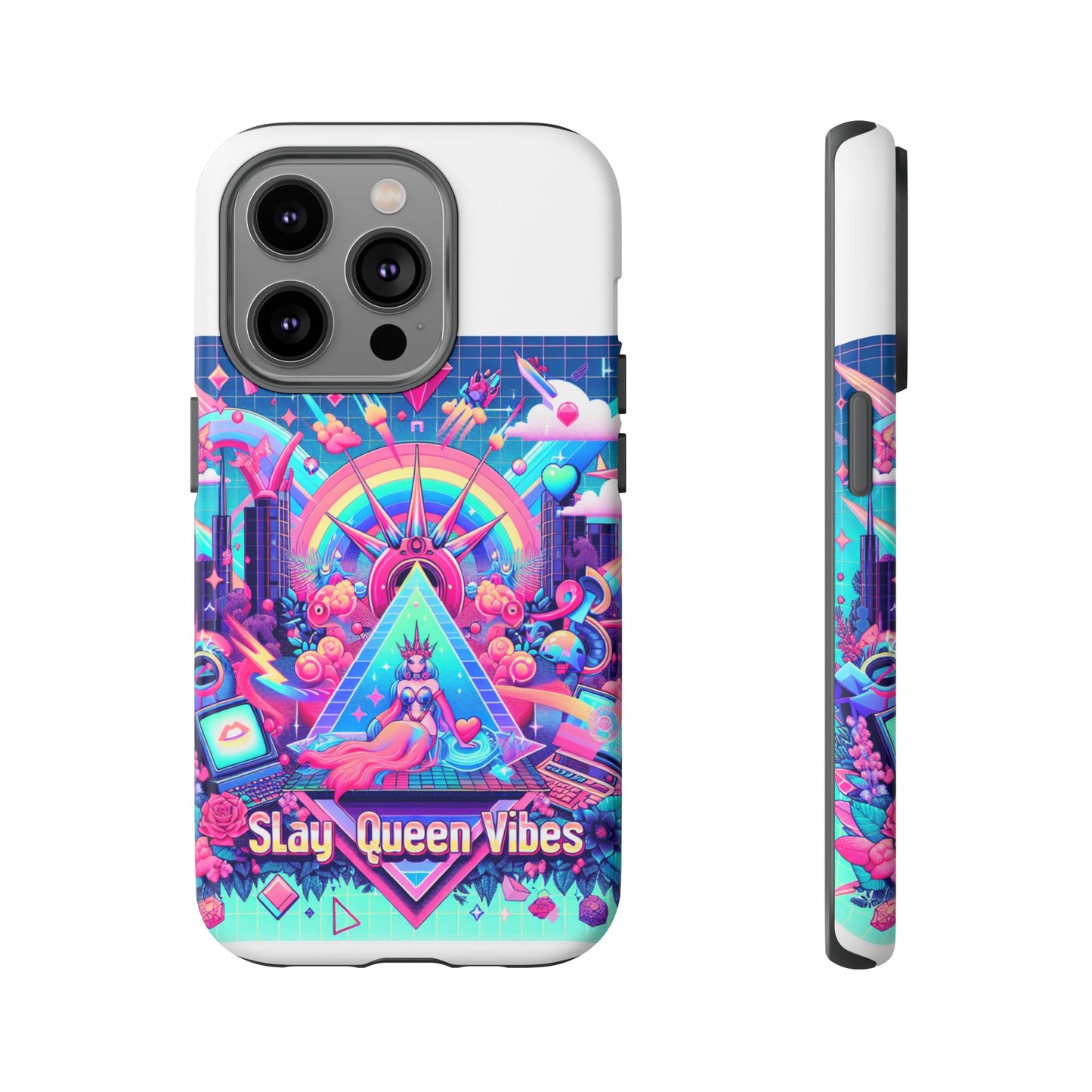 slay queen vibes 3d wrap protective phone case for women