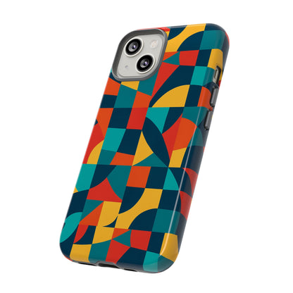Vibrant Multicolour Geometric 3D Wrap Phone Case for Stylish Protection and Unique Expression Compatible with iPhone 13, 14, 15 & 16 – all models including Pro, Pro Max & Plus