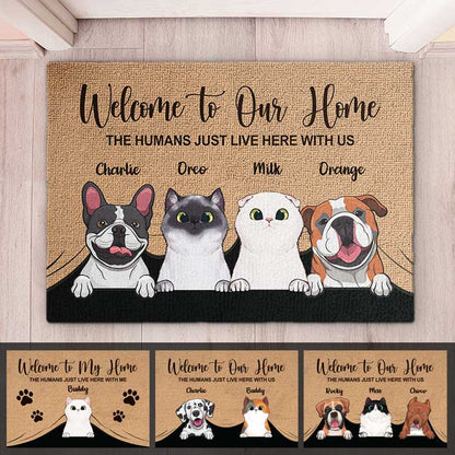 Welcome To The Pet Home - Funny Pet Decorative Doormat For Cats & Dogs