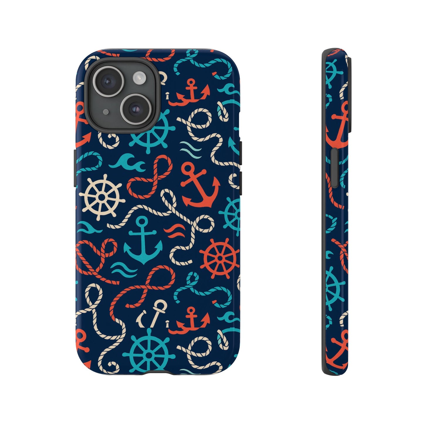 nautical themed 3d wrap protective phone case for smartphones, stylish accessory for everyday use, compatible with iphone 13, 14, 15 & 16 – all models including pro, pro max & plus
