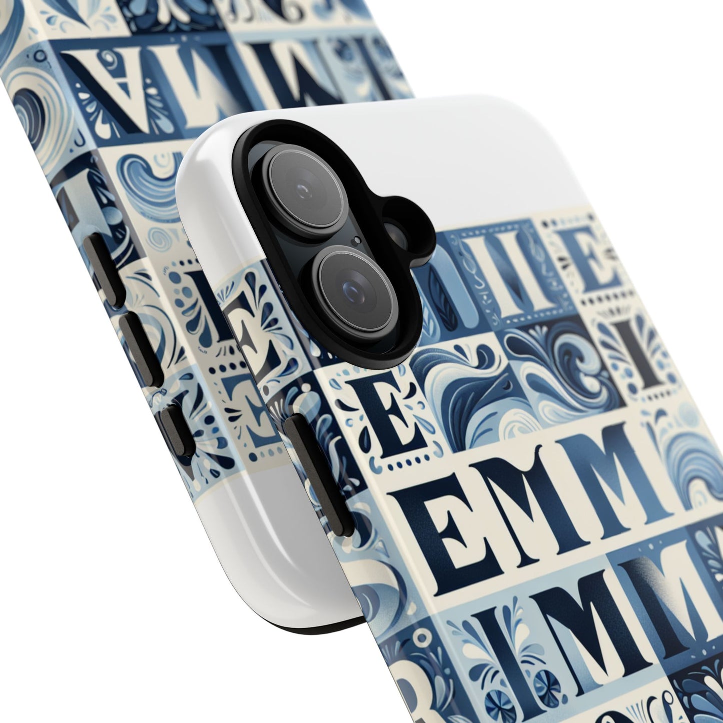 vibrant 3d alphabet design protective phone case in blue for stylish smartphone accessories compatible with iphone 13, 14, 15 & 16 – all models including pro, pro max & plus