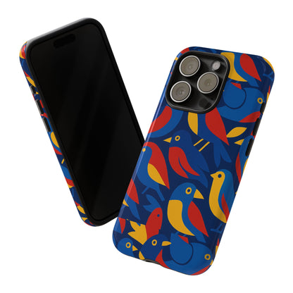 Vibrant 3D Wrap Protective Phone Case with Colourful Bird Design Stylish Accessory for Men and Women Compatible with iPhone 13, 14, 15 & 16 – all models including Pro, Pro Max & Plus