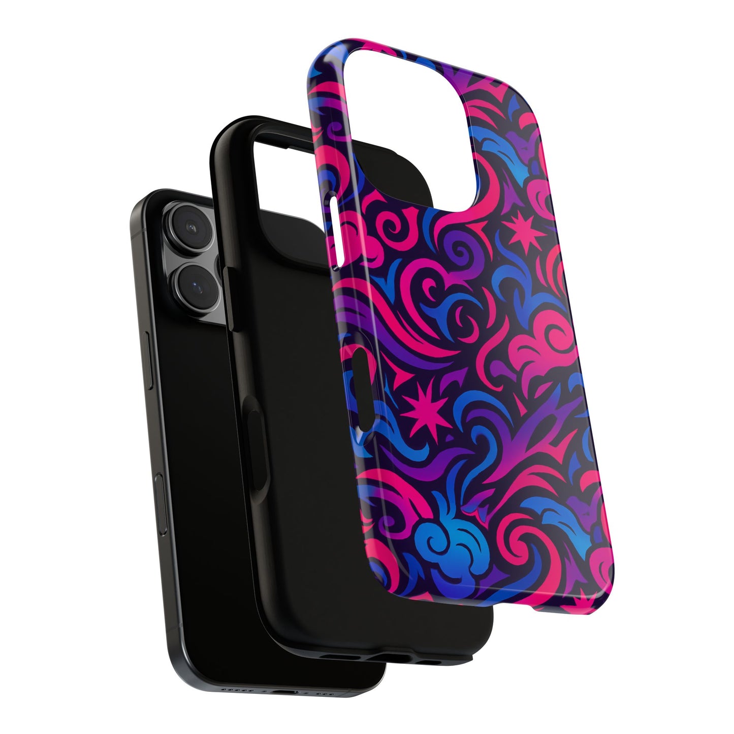 vibrant 3d abstract swirl phone case for creative individuals – stylish protection for smartphones compatible with iphone 13, 14, 15 & 16 – all models including pro, pro max & plus