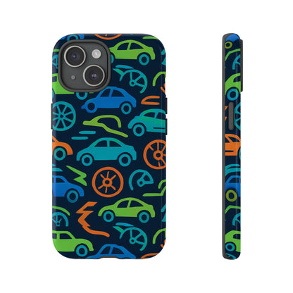 Vibrant 3D Car Design Protective Phone Case for Kids and Teens - Playful Multicolour Style - Stylish Protection for Everyday Use - Compatible with iPhone 13, 14, 15 & 16 – all models including Pro, Pro Max & Plus