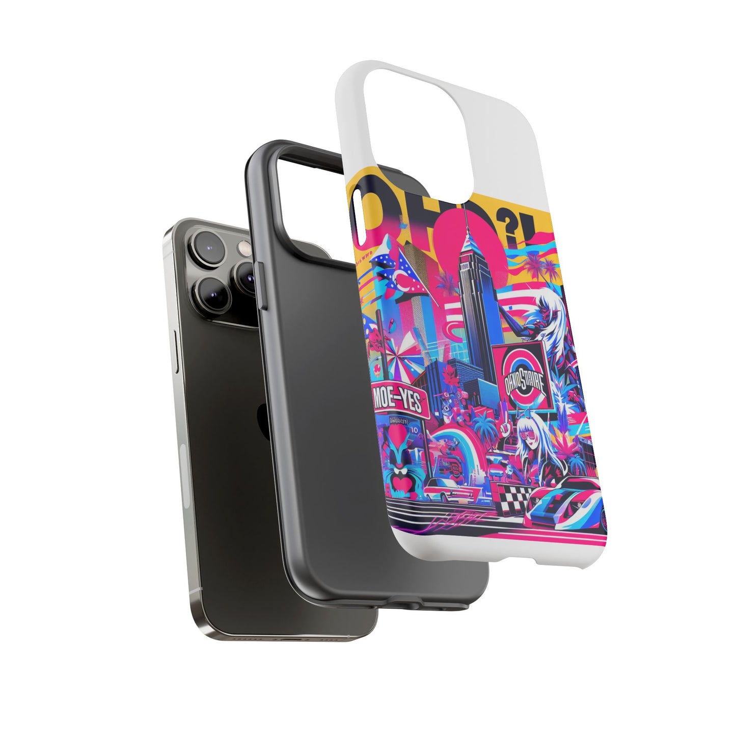 ohio more like oh-yes protective phone case for smartphones, 3d wrap design, uv protected, shock absorbing, ideal gift for anime and comic lovers