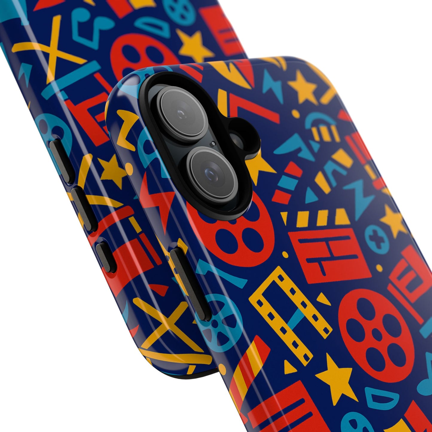 vibrant 3d movie icons protective phone case for kids and adults – stylish accessory – compatible with iphone 13, 14, 15 & 16 – all models including pro, pro max & plus