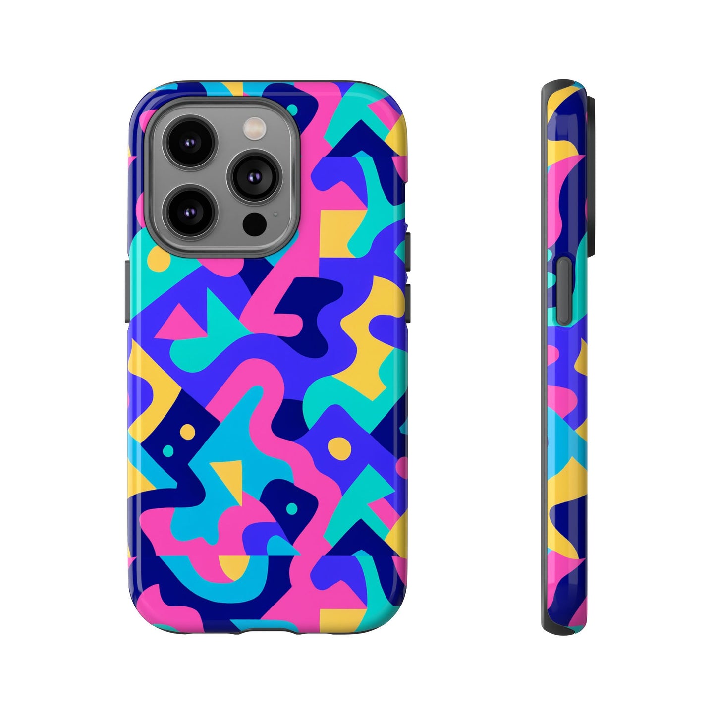vibrant abstract pattern protective phone case stylish accessory for unique expression compatible with iphone 13, 14, 15 & 16 – all models including pro, pro max & plus