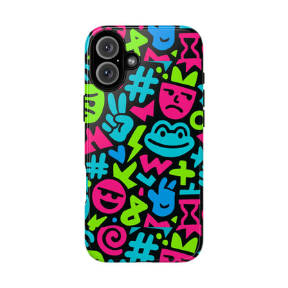 Vibrant Emoji Pattern Protective Phone Case Colourful 3D Design Stylish Protection for Unisex Smartphones Compatible with iPhone 13, 14, 15 & 16 – all models including Pro, Pro Max & Plus