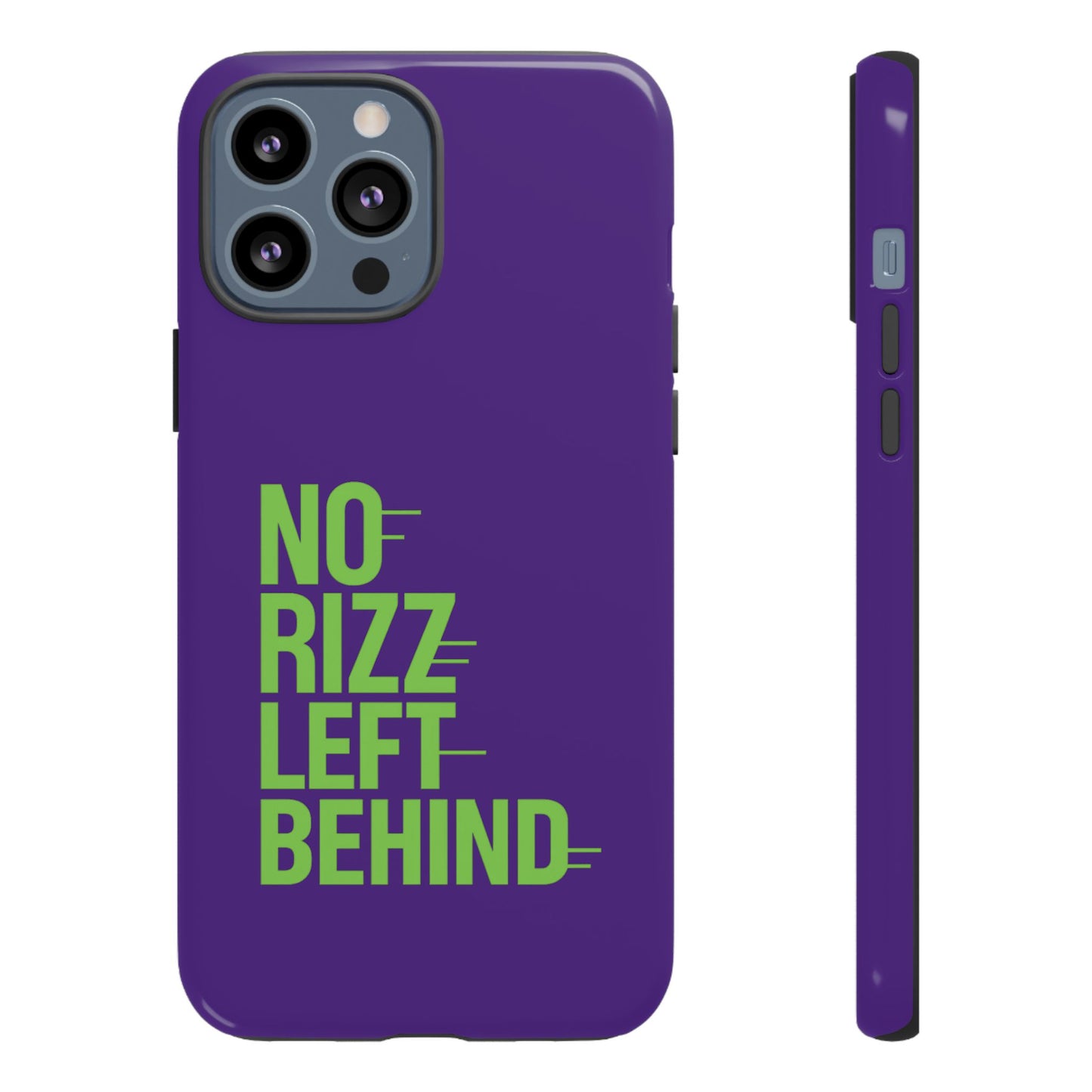tough phone case - no rizz left behind - durable, stylish protection for active lifestyles - impact-resistant, dual layer, shock-absorbing tpu - perfect gift for tech lovers
