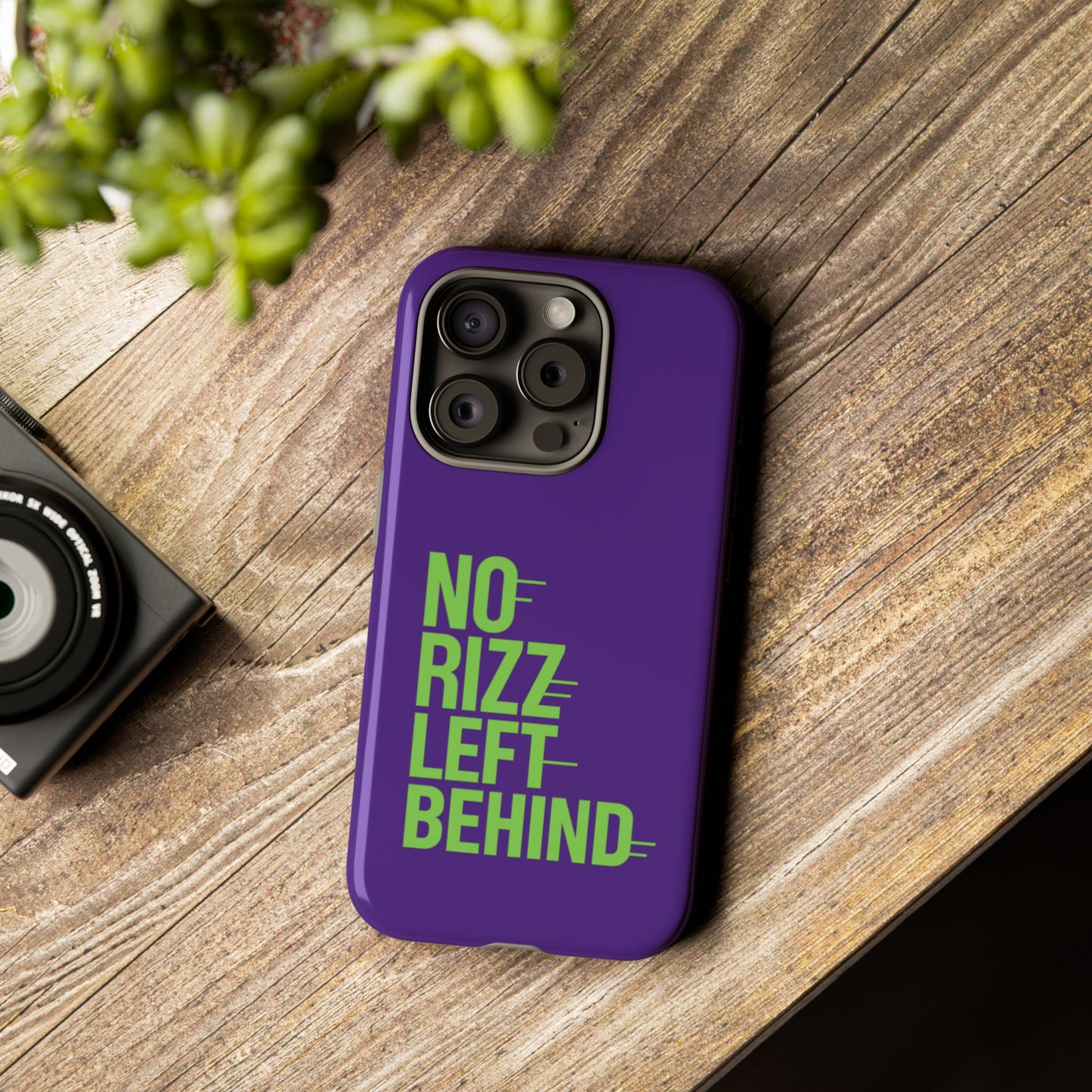 tough phone case - no rizz left behind - durable, stylish protection for active lifestyles - impact-resistant, dual layer, shock-absorbing tpu - perfect gift for tech lovers