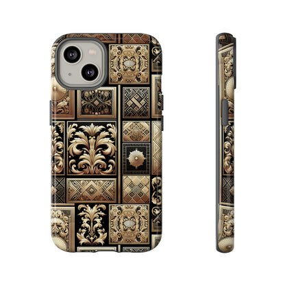 Pattern Image 4 Vibrant 3D Phone Case for Anime and Comic Fans with Baroque Gold Ornate Design Compatible with iPhone 13, 14, 15 & 16 – all models including Pro, Pro Max & Plus