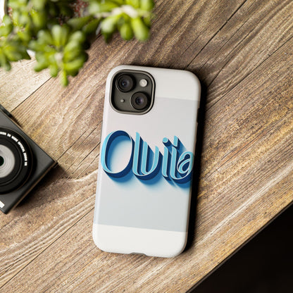Vibrant 3D Typography Phone Case in Blue for Stylish Protection – Unique Accessory for Self-Expression Compatible with iPhone 13, 14, 15 & 16 – All Models Including Pro, Pro Max & Plus