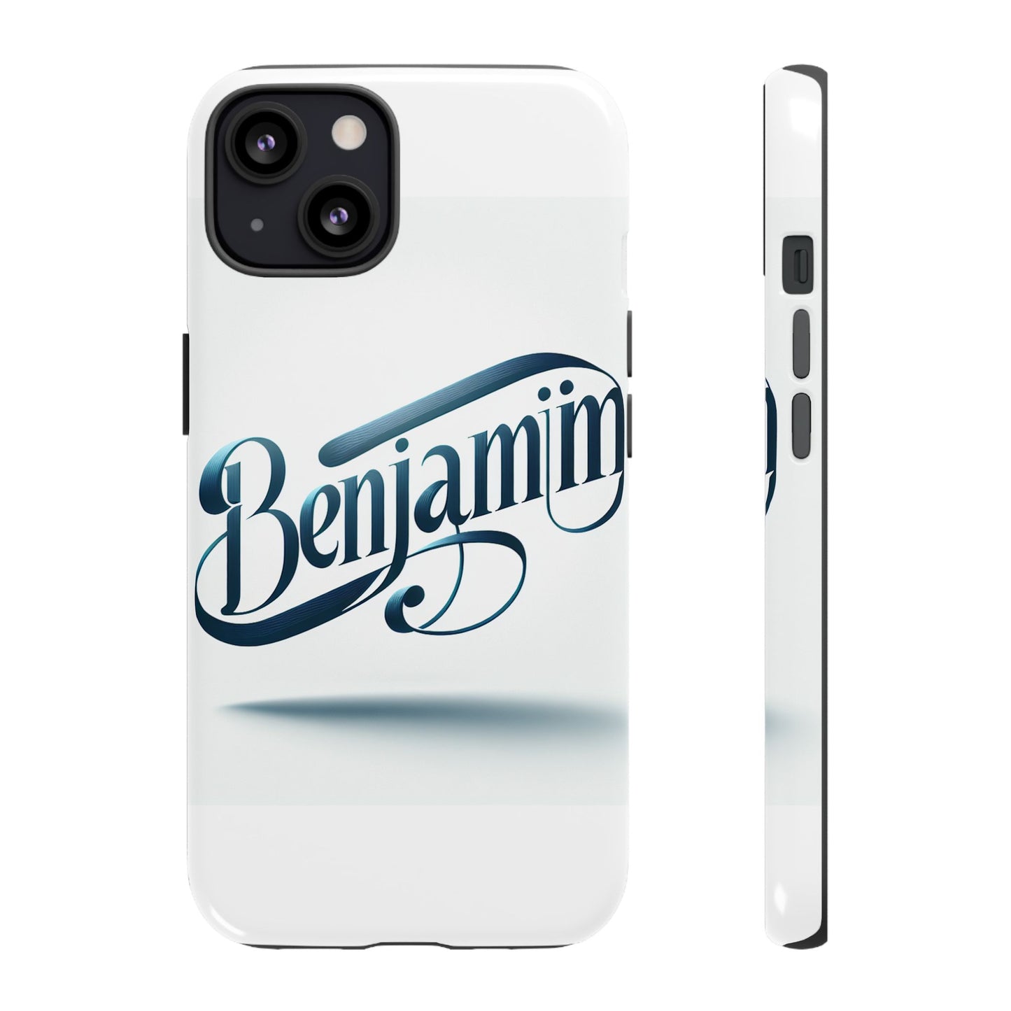 vibrant 3d typography protective phone case in blue – stylish protection for smartphones compatible with iphone 13, 14, 15 & 16 – all models including pro, pro max & plus