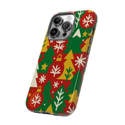 Multicolour Christmas Tree 3D Wrap Phone Case - Fun Festive Holiday Design for Unique Accessories Compatible with iPhone 13, 14, 15 & 16 - all models including Pro, Pro Max & Plus