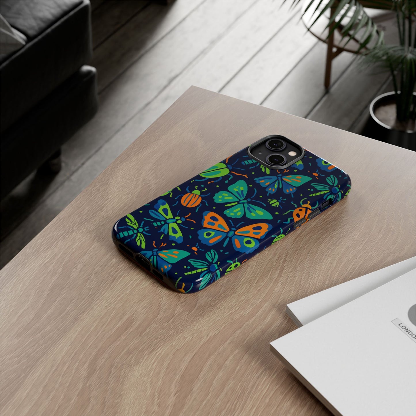 vibrant insect pattern protective phone case for stylish protection – multicolour 3d design compatible with iphone 13, 14, 15 & 16 – all models including pro, pro max & plus